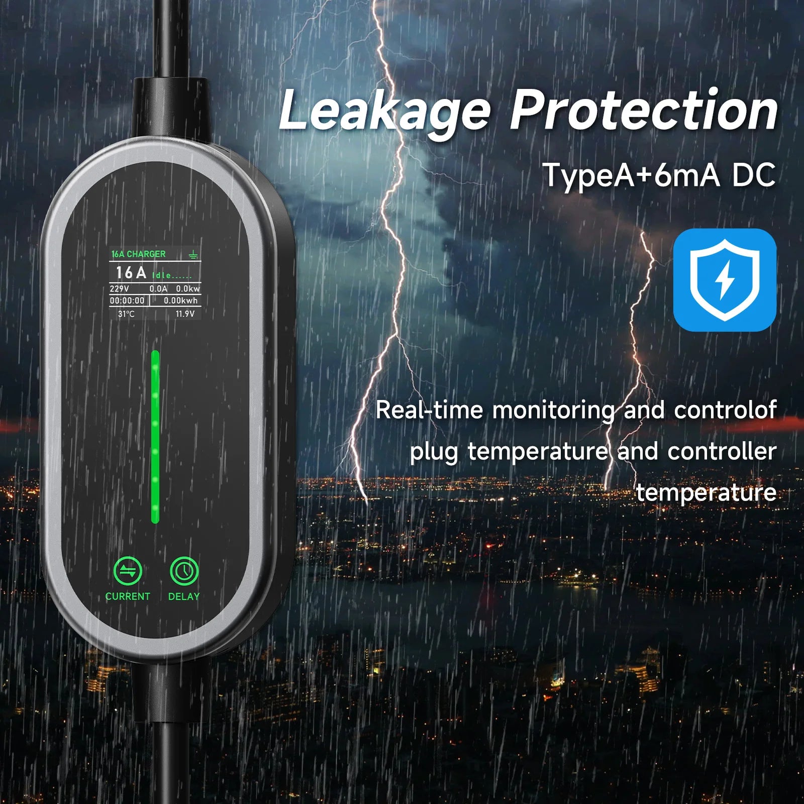 AFEEV 3.5KW Portable Smart Wifi EV Charger Type 2 (Smart Life App)