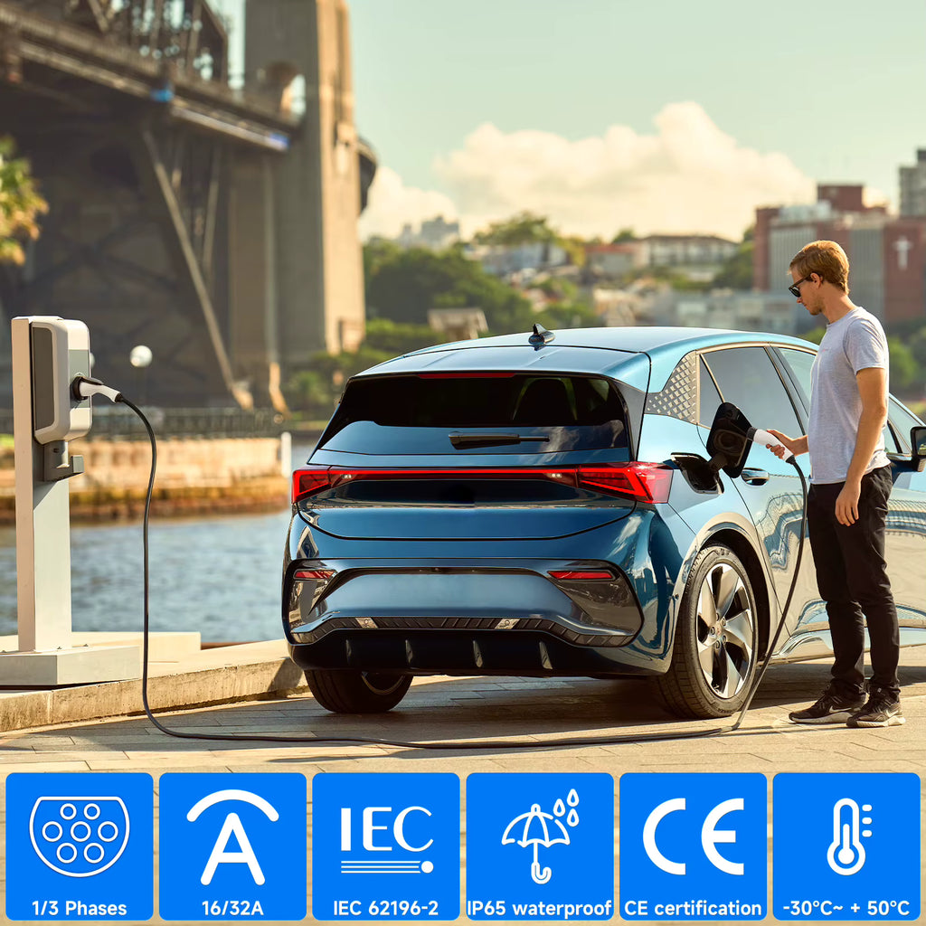 ZENCAR Type 2 to Type 2 Cable | 7.4KW / 11KW / 22KW
